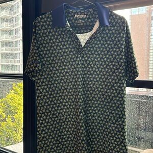 Bonobos green and navy polo